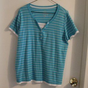 Made for Life Blue with white stripes top